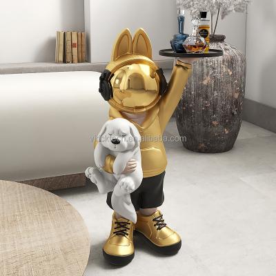 China Other Hot Sale Astronaut Rabbit Gold Rabbit Rabbit Bunny for Home Decoration and Window Decoration for sale