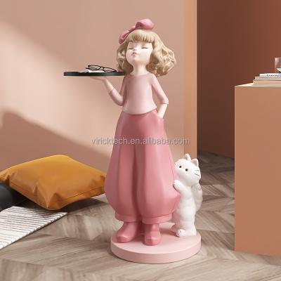 China The other girl resin statue decoration furniture porch bar window home decoration modern creative girl for sale