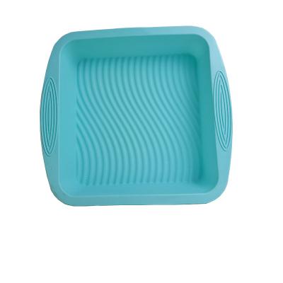 China Viable Wholesale Kitchen Happy Birthday Cookies Mousse Food Grade Baking Stick Non Set Ripple Square Bakeware Cake Molds for sale