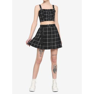 China Custom OEM Anti-Static Cargo Skirt Printing Ladies Fashion High Waist Set Short Casual Women's Plaid Skirts Printing Mini Skirt For Women Summer for sale