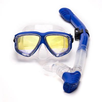 China Custom Snorkel Tube Mask Silicon Diving Free Swimming Mask Snorkel Sets for sale