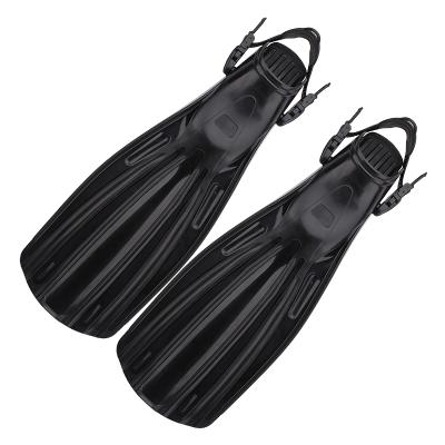 China Size 3 Adjustable Version 37-46 Professional Adult Heel TPR PP Air Diving Fins Open Soft Long Blade Rubber Fins for sale