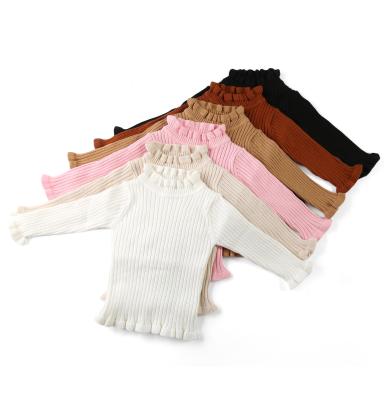 China Anti-pilling Newborn Baby Clothes Ruffle Sweaters Girls Wholesale Icing Knitted Sweater for sale