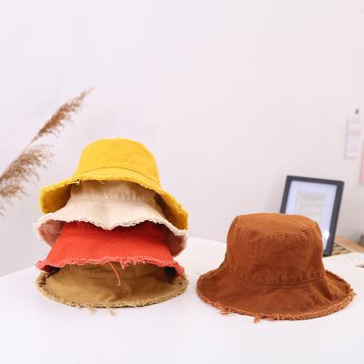 China Custom Hat Mum and Me Outdoor Bucket Hat Summer Fisherman Hat Cotton Girls Sun Protect Hat for sale