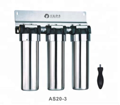 China Household Prefiltration AS20-3 3 Stage Pipeline Stainless Steel Water Purifier for sale