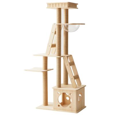 China Factory Direct Stocked Wholesale Vertical Cat Tree Cat Climbing Frame Column Pet Supplies Cat Climbing Frame for sale