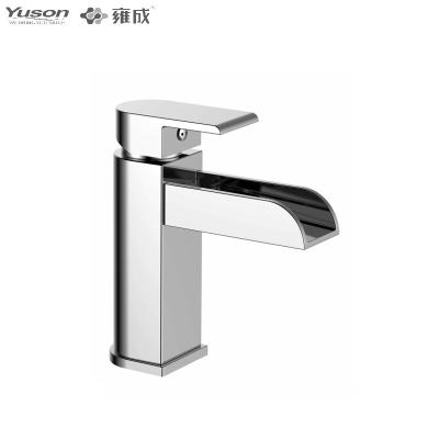 China Thermostatic Faucets Yuson 3322-30 Faucet Hot Water Brass Single Lever Platform-Mounted Basin Mixer Waterfall Faucets/Cold for sale