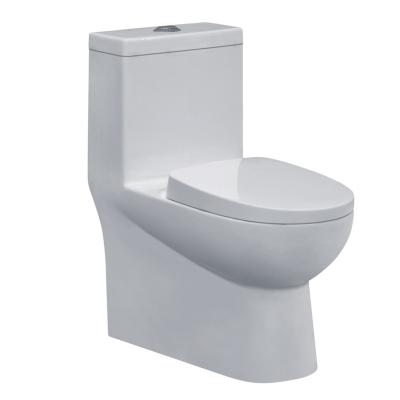 China Dual-Flow YUSON YS24265 3/6L Dual-Flow Rough-in PP Seat Cover Soft-Close Siphon-Vortex One-Piece Hotel Toilet for sale