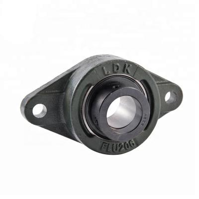 China Material of Construction Shops Eccentric Flanged Locking Collar Units HCFLU205-16 With 2 Bolt for sale