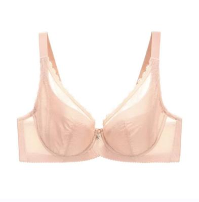 China Breathable Full Cup Thin Large Bra Adjustable Side Retractable Hypo Bra Shapermint Women Bra for sale