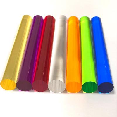 China Lightweight And Enduring Home Decoration Acrylic Glasses Show Acrylic Resin Solid Colored Cast Rods Bar for sale