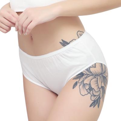 China Antibacterial 100% Pure Cotton Postpartum Spa Disposable Underwear For Women for sale