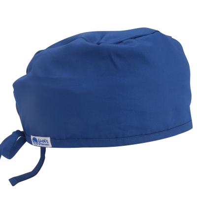 China Breathable Custom Reusable 100% Cotton Navy Blue Running Ponytail Hat Scrub Hat for sale