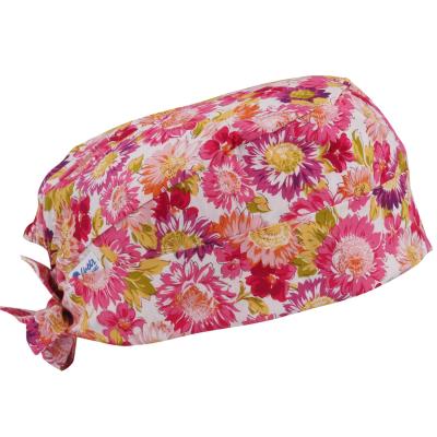 China Hospital GUOER Reusable 100% Cotton Scrub Cap Scrub Cap One Size Multi Color for sale