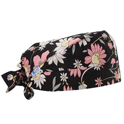 China Breathable The New Hospital Print Nursing Surgical Headband Cap For Long Hair for sale