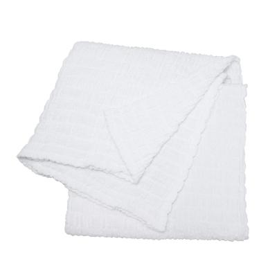 China Amelie Home Super Soft Muslin Anti-Static Wrap Cover Cotton Bamboo Muslin Covers Custom Throw Blanket for sale