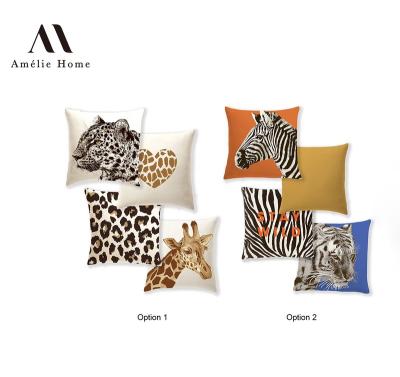 China Anti-Static Geometric Animal Pattern Cushion Covers Digital Printing Decorative Office Home Sofa Seat Pillow Case Cushion Covers Decorative for sale