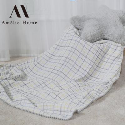 China Amelie Home Muslin Baby Blanket Anti-Static Super Soft Baby Wrap Blanket Baby Receiving Blanket Cotton for sale