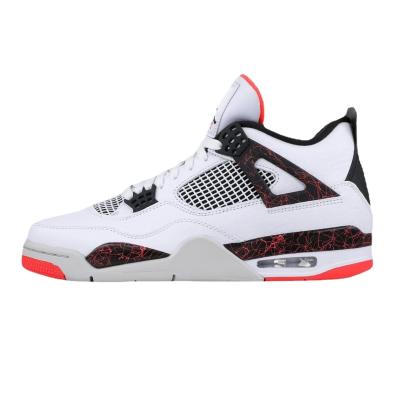 China Genuine quality aj4 Co-branded high quality men's air shoes women's shoes ouch Co-branded Paris shoes white cement for sale