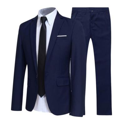 China Professional Western Decoration Polyester Groomsmen Clothing / Men Business Two Piece Dress Cotton Suit Small for sale