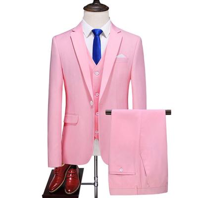 China Breathable Masculine Wedding s Groom Men Coat Masculino Coat Pants Invest Formal Tuxedo Prom Suit Men 3 Pieces Set for sale