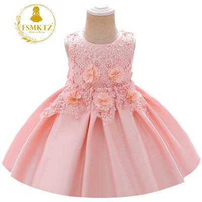 China Sleeveless Drop Shipping 2021 New Flower Baby Dress Toddler Girls Pageant Dresses Kids Party Birthday Evening Princess Dresses for sale