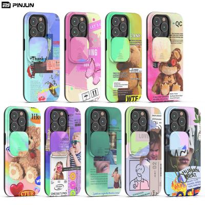 China New Fashion Mobile Phone Anti-fall Bags OEM ODM Model Custom Slide Camera Lens Case Cover For iphone 13 pro phone case 12 11 for sale