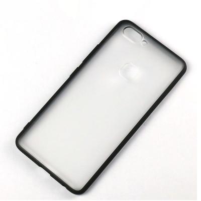 China back case cover mobile phone accessories china 2 in 1 transparent frosted hard tpu PC case back cover for vivo Y71 for sale