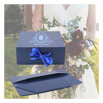 China Recyclable Wedding Gift Boxes With Magnetic Lid , Bridesmaid Gift Boxes With Ribbon , Custom Printed Boxes Folding Gift Box With Magnetics for sale