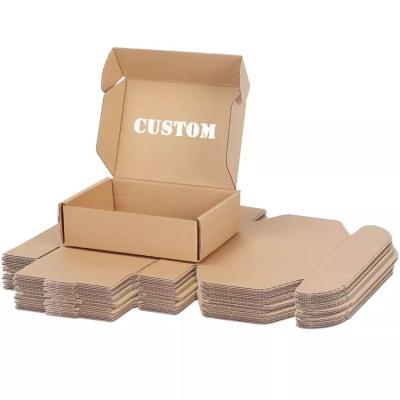 China Wholesale Custom Recyclable Logo Printed Small Size Unique Simply Corrugated Shipping Boxes Cardboard Skin Care Advertisement Clothing Packing Box for sale