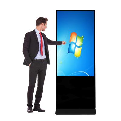 China 32 43 50 55 Inch Indoor Floor Stand Android Totem LCD Kiosk Touch Screen Digital Signage Display Interactive Advertising Player for sale