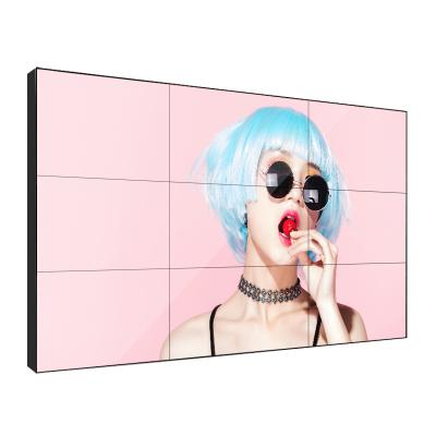 China Indoor 8mm Narrow Bezel 2x2 3x3 Panel 1.7mm 3.5mm Seamless Splicing Lcd Advertising Display Screen Lcd Video Wall for sale