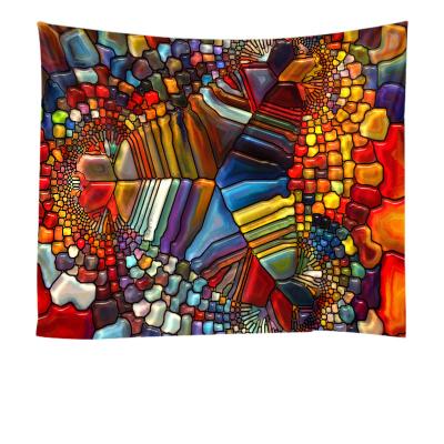 China CLASSIC Psychedelic Magical Throw Blanket Abstract Wall Art Tapestry Colorful HD Digital Print for sale