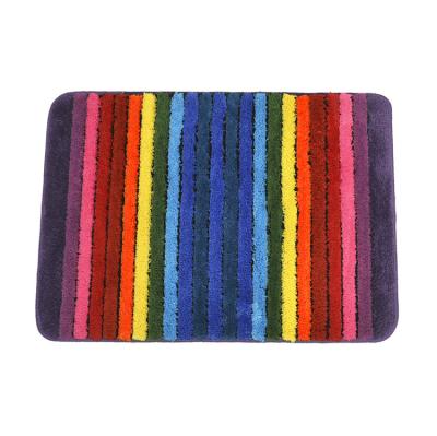 China High Quality Washable Rainbow Microfiber Bathroom Mat Is Suitable For Children And Rooms Bright Color And Non-slip for sale