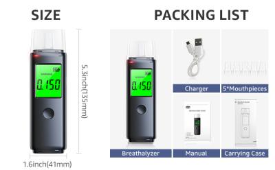 China Zuhause persönliche Alkohol-Breathalyzer Digitaler Alkohol-Tester mit Erinnerung zu verkaufen