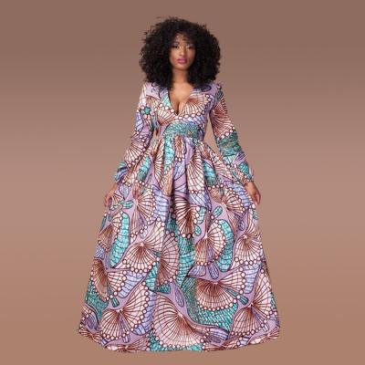 China New Autumn And Winter Style African Ethnic Skirt Soft Feeling Digital Print Sheath Long High Waist Slimming Mid Length Dress for sale