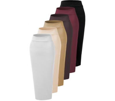 China 6 Colors Soft Feeling Women Skirt High Quality Muslim Fashion Long Frosted Bag Hip Thickened Full Skirt for sale