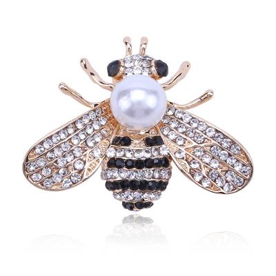 China Hot Sale ALLOY Crystal Bee Oil Drip Brooch for Women Girls Weddings Gift for sale