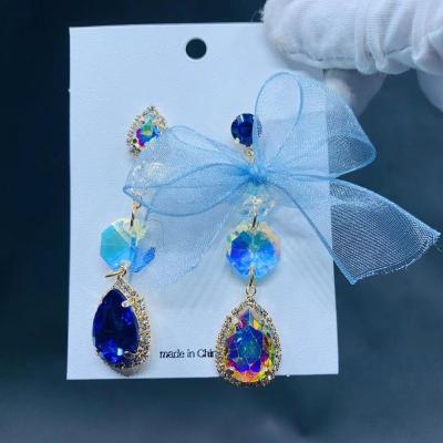 China Hot Sale Hiphop Crystal Rhinestone Classic Handmade Funky Earrings for sale