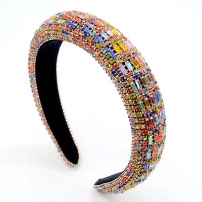 China New Best Fashion Design Popular Selling Luxury Stone Headband For Women Wedding Party for sale