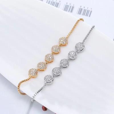 China Fashion 2021 New CLASSIC Adjustable Brass Zircon Custom Charm Bracelet for sale