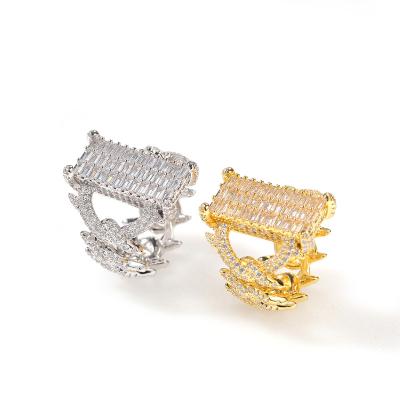 China Hiphop Trend Brass Iced Out Luxury High Quality CZ Hip Hop Ring for sale