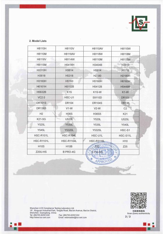 CE - Shenzhen Haiwei Vision Technology Co., Ltd.