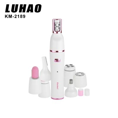 China LUHAO KM-2189 Hot Sale Car Washable Whole Body Beauty Tools Women Hair Remover Multifunctional Face Shaver for sale