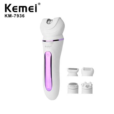 China Deep Cleansing Kemei Waterproof Multifunctional 5 in 1 Removal Skin Cleaning Brush for Women for sale