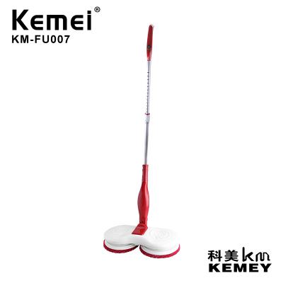 China Kemei PU-007 Cordless Green Red Cordless Electric Floor Cleaner Multifunctional Mopping Stored With Lightweight Electric Floor Mop for sale