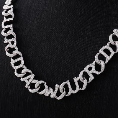 China Men's Jewelry Sterling Silver Cuban Chain Hip Hop Hip Hop Cuban Chain Necklace for sale