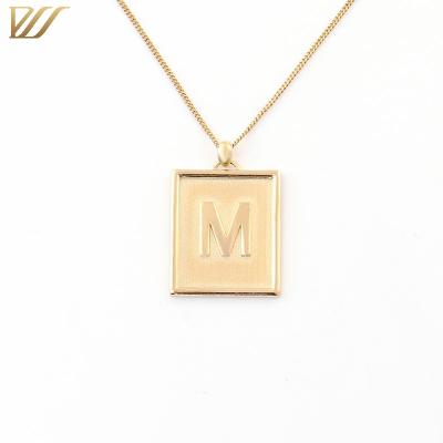 China Tasty pendant necklace 14k personalized gold pendant CLASSIC initial disc pendant for sale