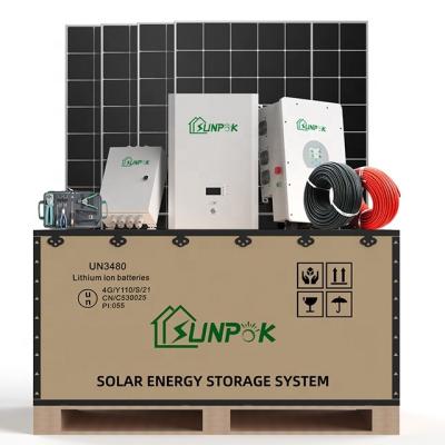 China Power Bank 230V On Grid Storage Home Solar Power System With 5Kwh 10Kwh Lithium-ion LiFePo4 Battery Hybrid Inverter And Solar Panels for sale