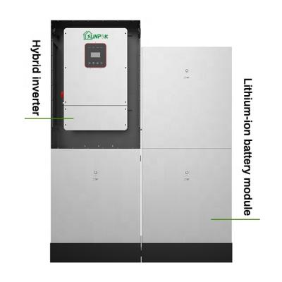 China American Home Solar Power All-in-One System Solar Energy Storage System 5KW 110V Split Phase Grid Inverter 5Kwh Hybrid Lithium Ion Battery for sale